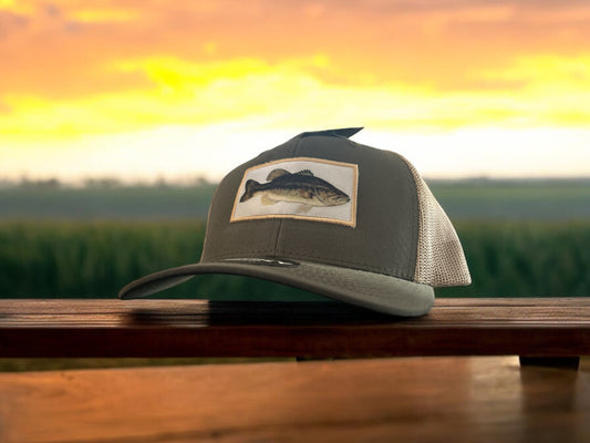 Large Mouth Bass Patch SnapBack Hat