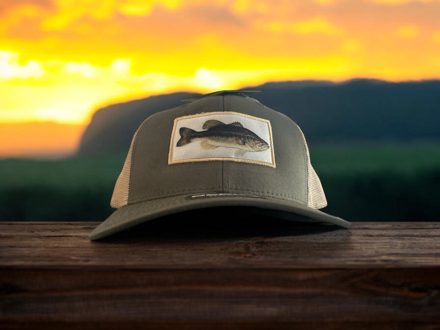 Large Mouth Bass Patch SnapBack Hat