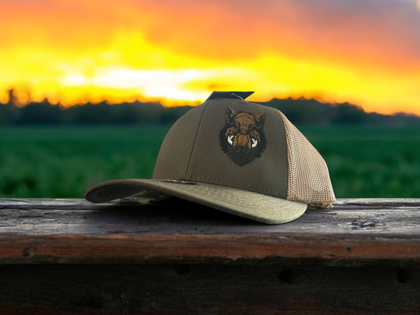 Embroidered Wild Hog SnapBack Hat