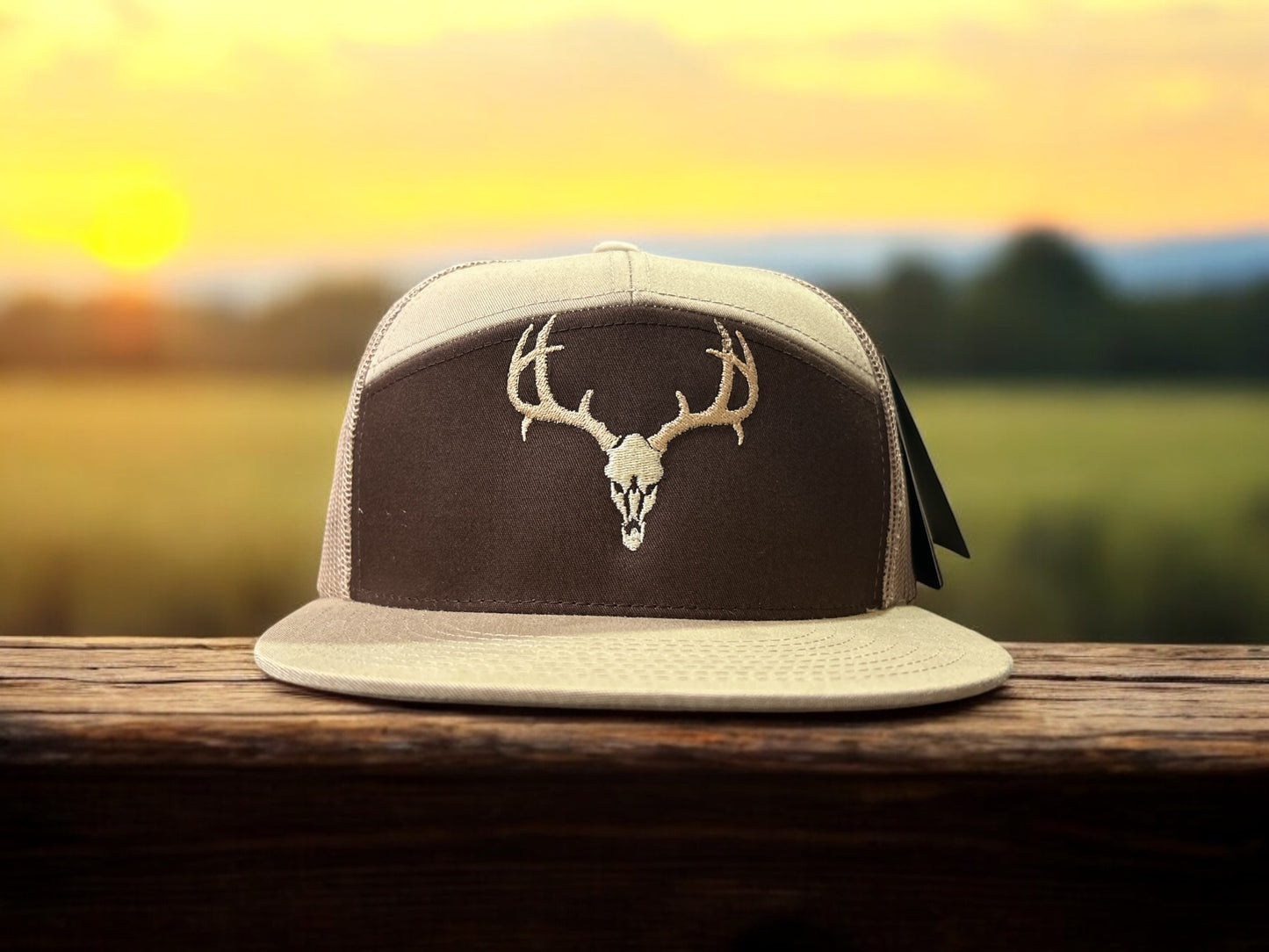 Deer Skull Embroidered SnapBack Hat