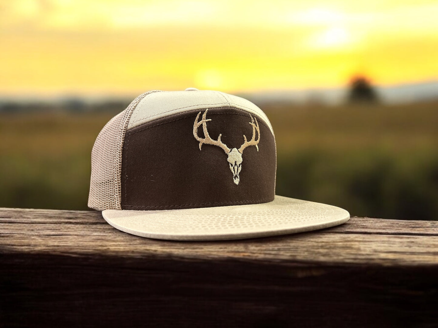 Deer Skull Embroidered SnapBack Hat