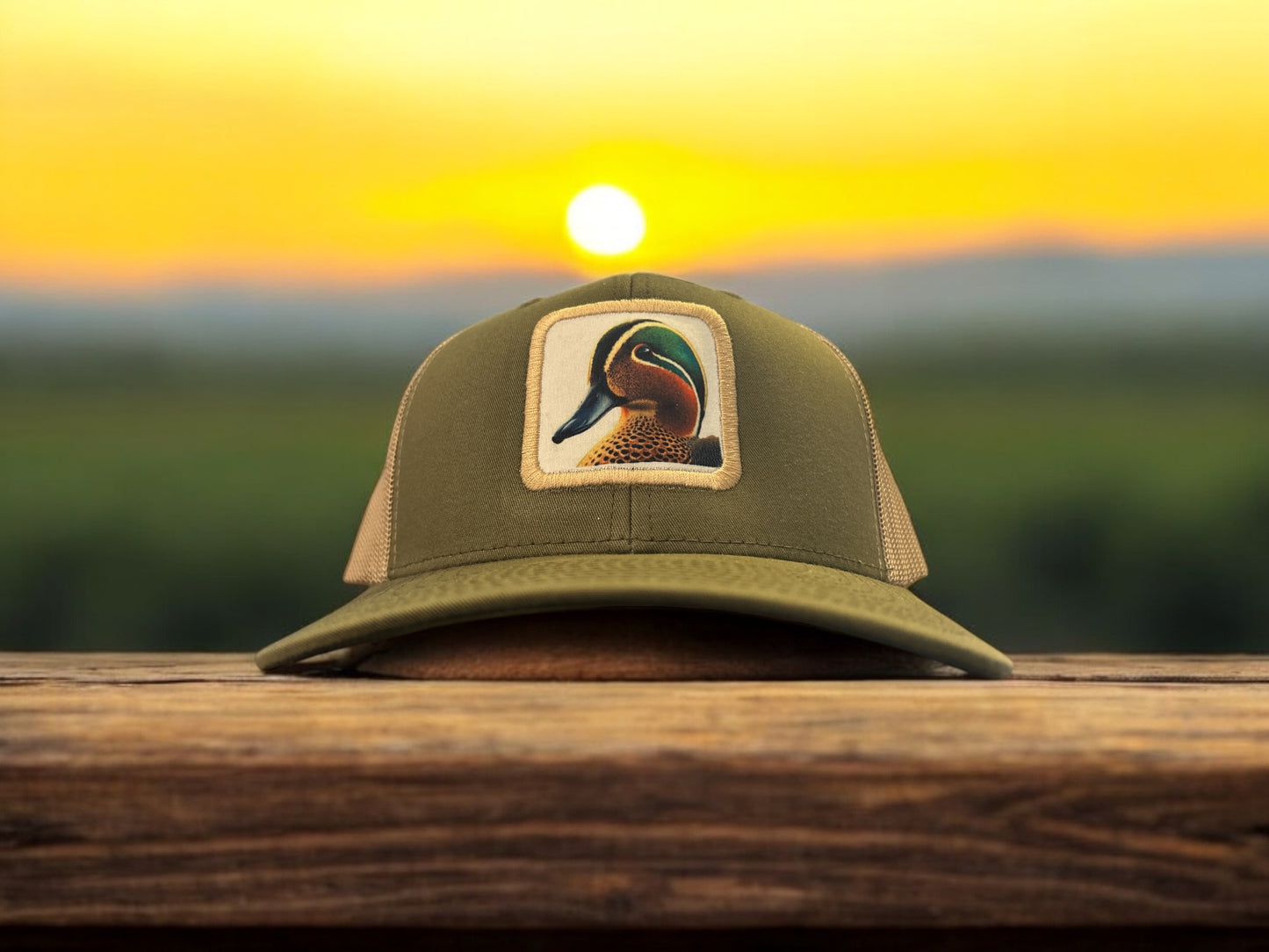 Green Wing Teal Patch Hat