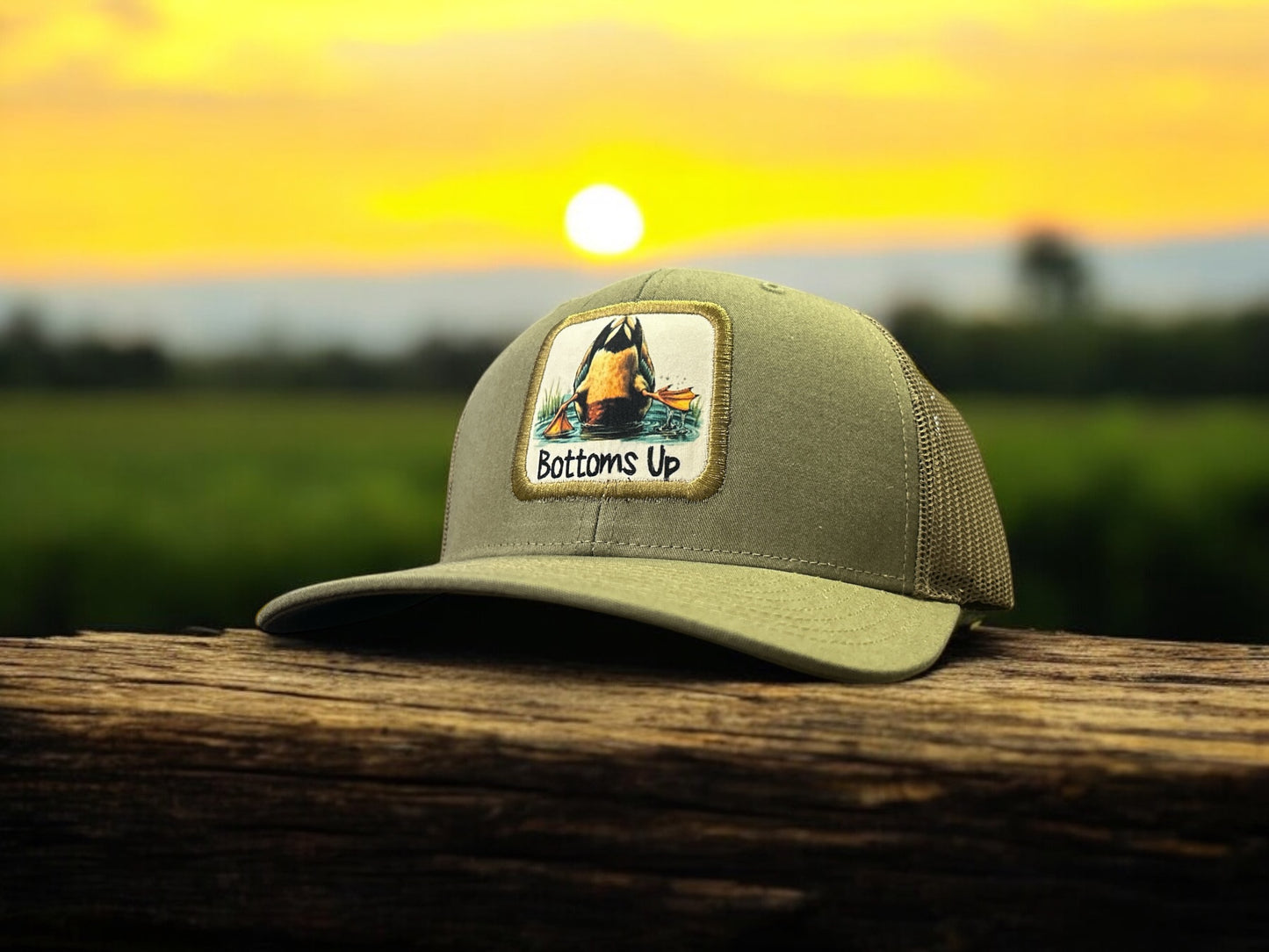 Bottoms Up Mallard Patch Hat