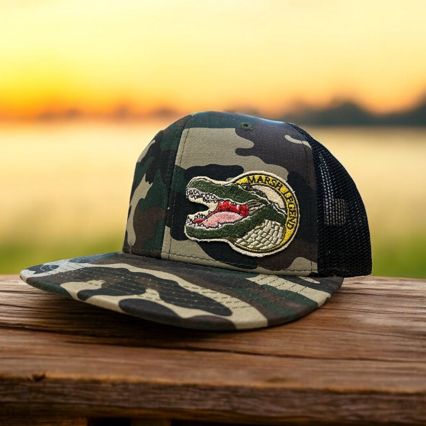 Marsh Legend - Camo Gator Logo hat